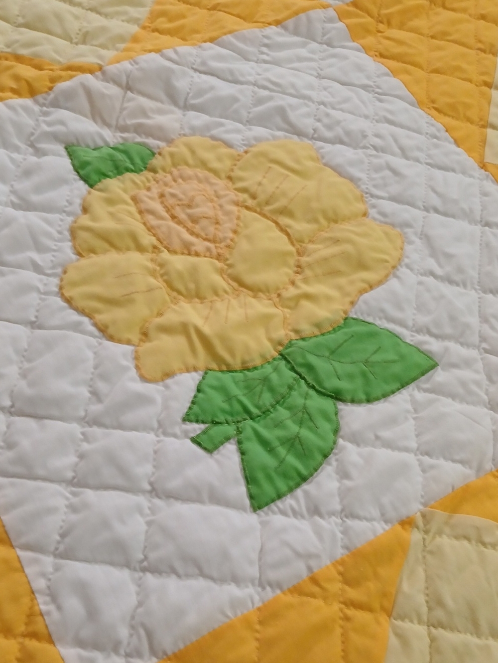 Handmade Floral Quilt - Picture 9 of 16